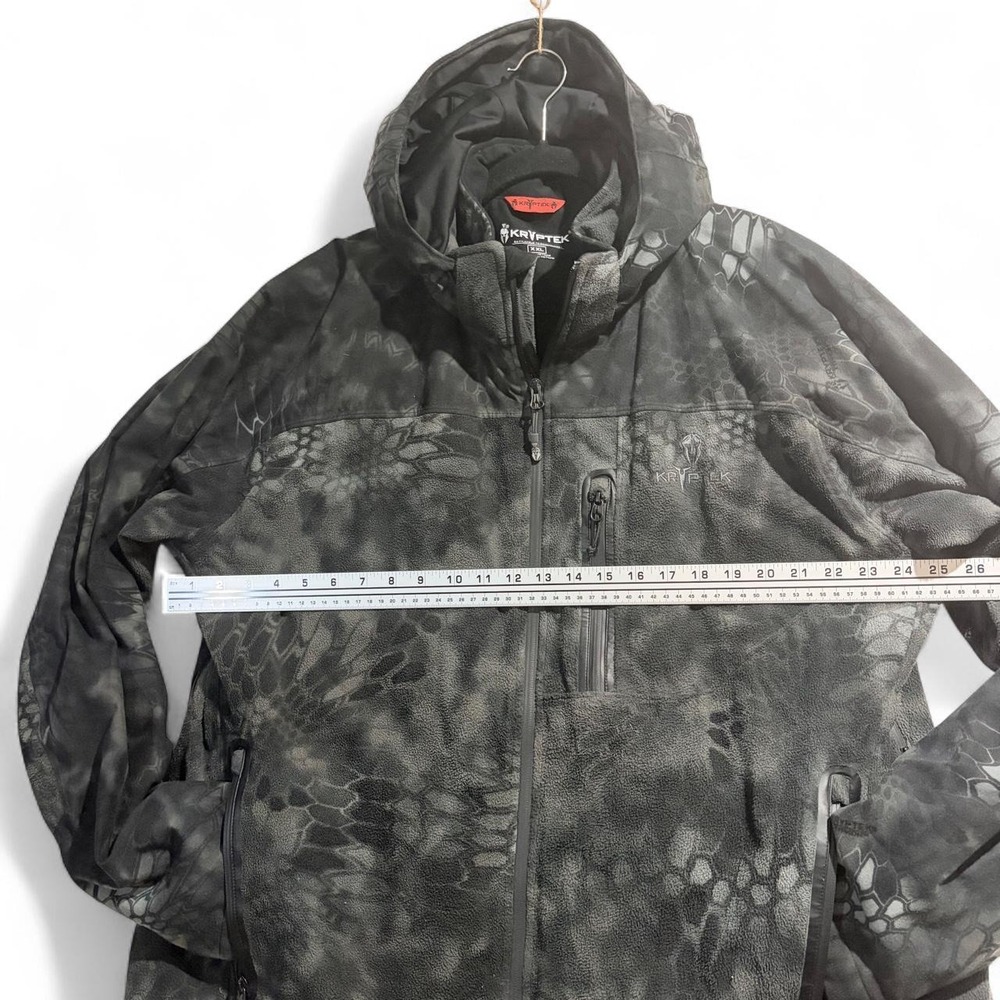 Kryptek Mens Camo Jacket XXL Black Gray Thinsulate Tactical Hooded Fleece - Picture 7 of 8